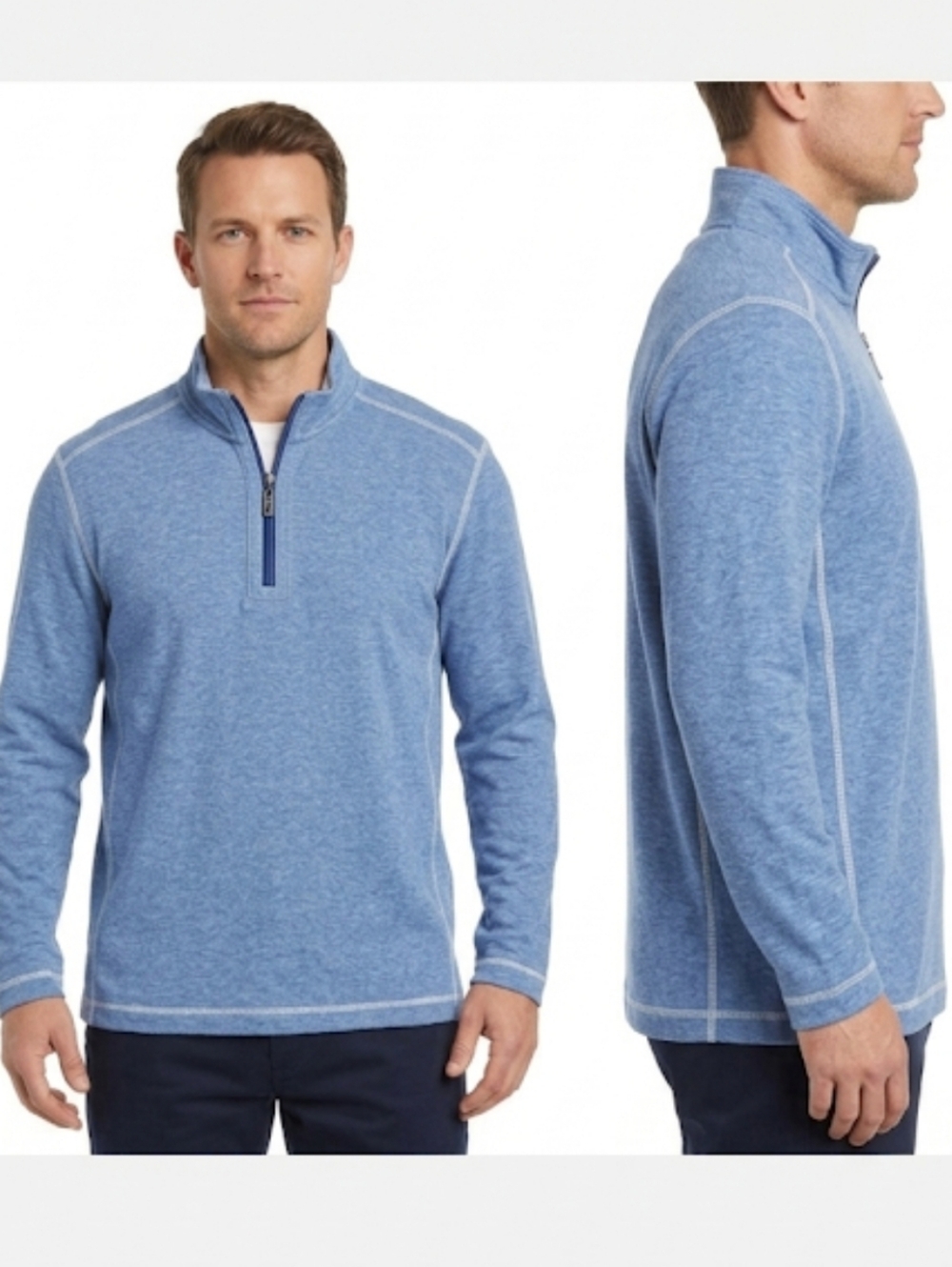 📌3for$10 Tommy Bahama Men's 1/2 Zip Long Sleeve Pullover Sweatshirt Tag Cutted